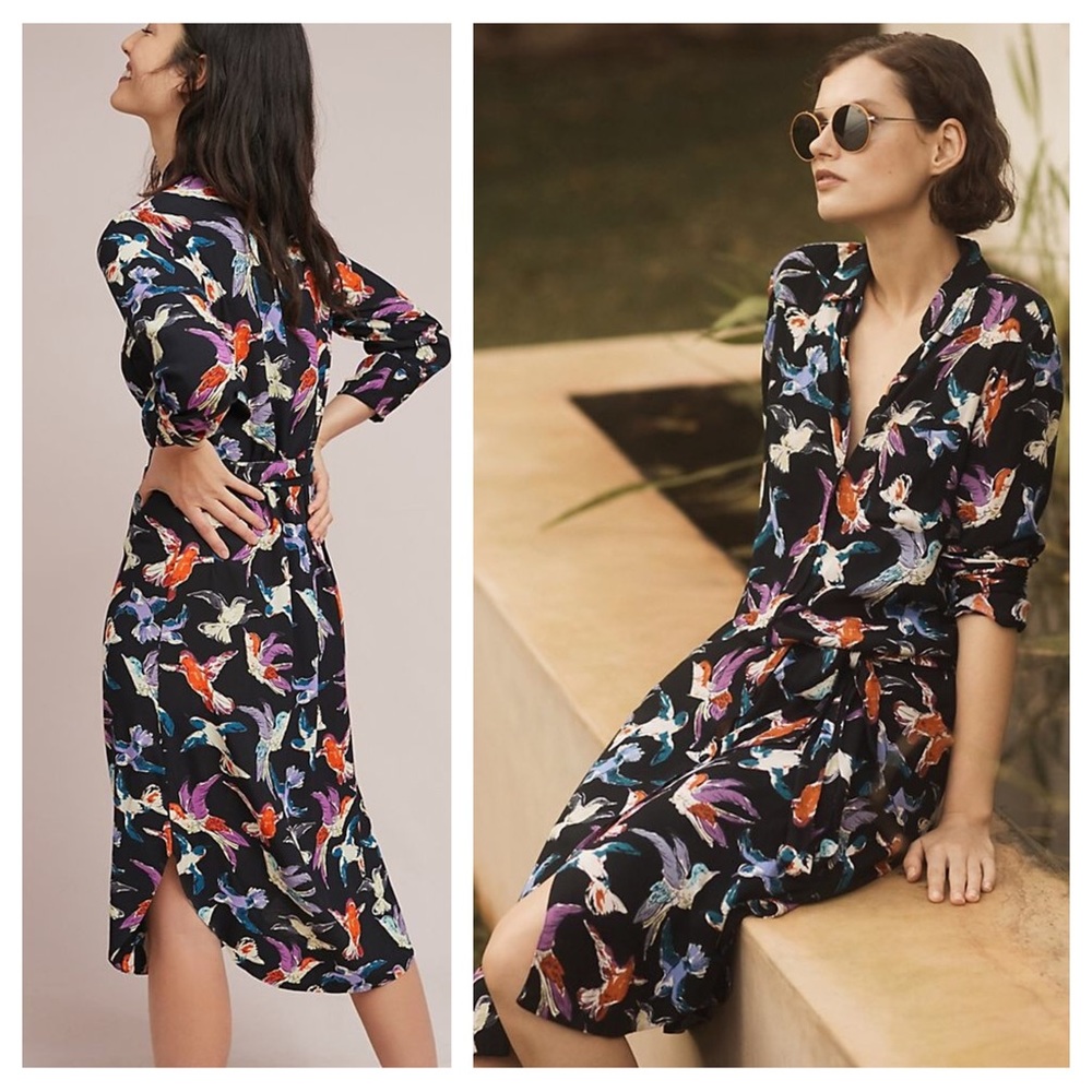 Anthropologie Maeve Martina Songbirds Dress